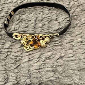 Black bracelet with Gold Accents